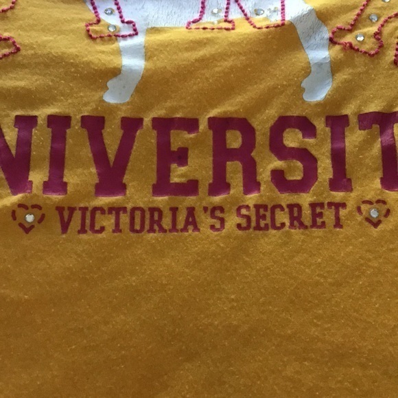 Rare Vintage PINK Y2K PINK University Rhinestones Tee Hard to Find - Picture 4 of 6